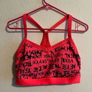 💃🏾 Aerie Red Graphic Sports Bra XL